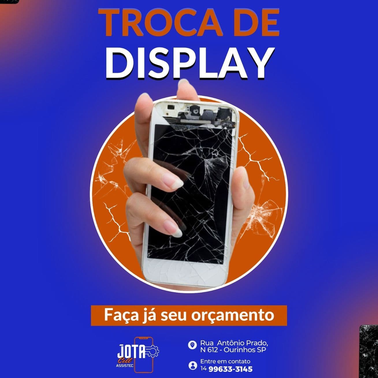 Troca de tela de celular